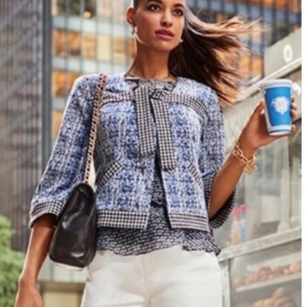 Cabi #5294 Blue Matrix Reina 21 Club Blazer Jacket -M